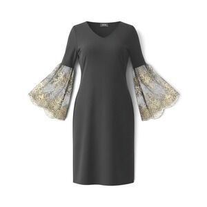 msk sequin dress MSK Petite Round-Neck Sleeveless Sequin Shift Dress